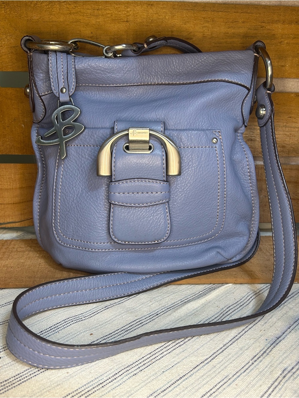 VINTAGE B MAKOWSKY LEATHER CROSSBODY